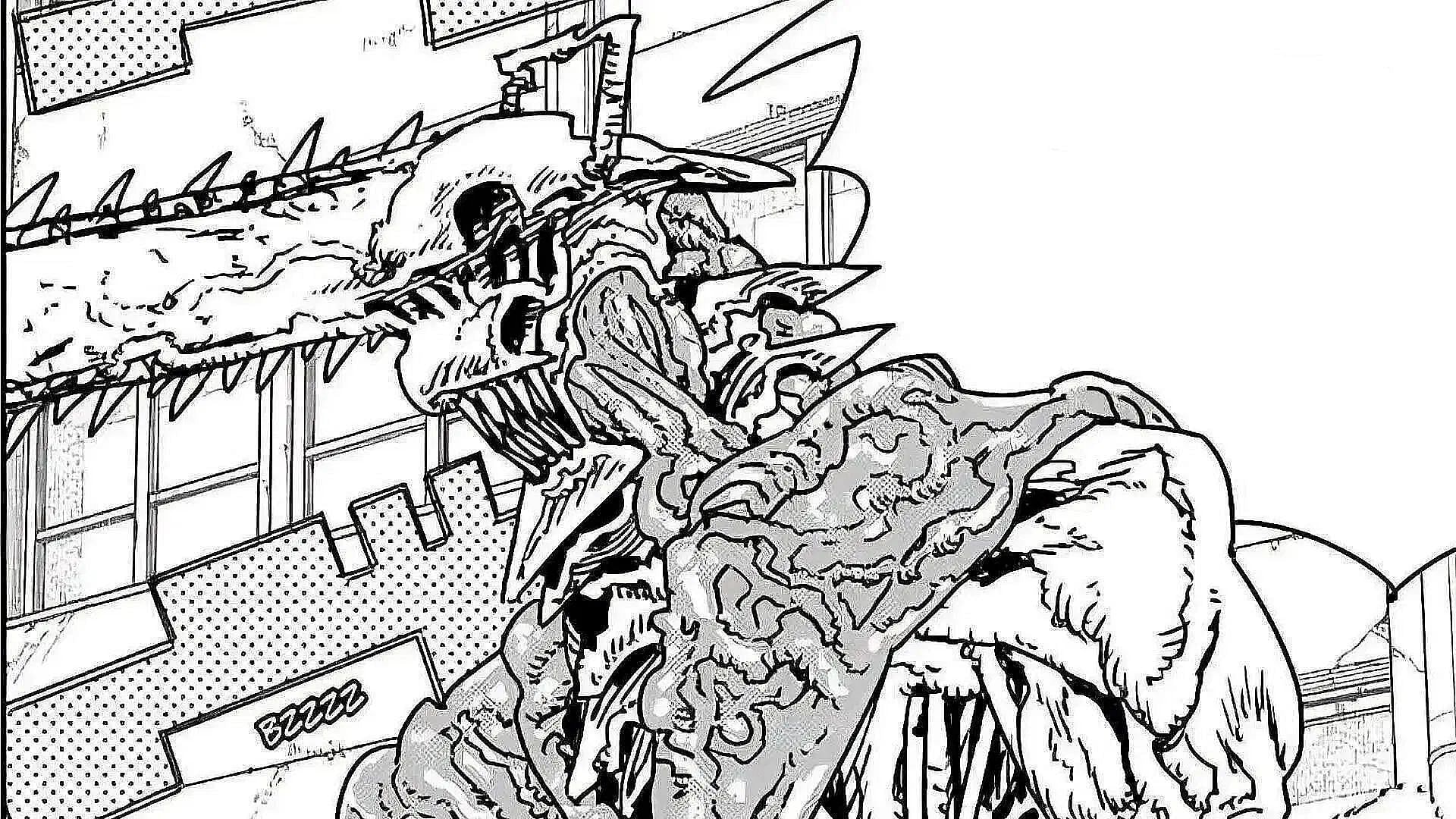 Fakesaw Man was the host of the Fire Devil (Image via Shueisha).